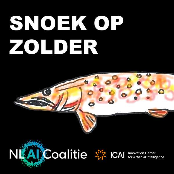 Afbeelding voor podcastserie Snoek op Zolder van ICAI samen met de NL AIC